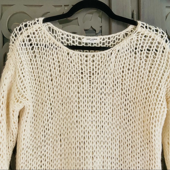 Saint Laurent off white wool mohair sweater XS - Picture 10 of 16